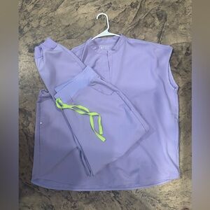 Figs Lavender Dew Zamora Joggers and Rafaela Oversized scrub top